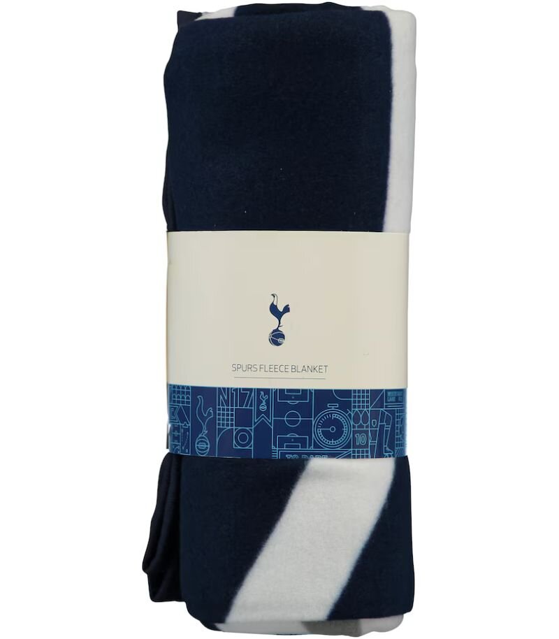 Tottenham hotspur fleece blanket in navy and white 
